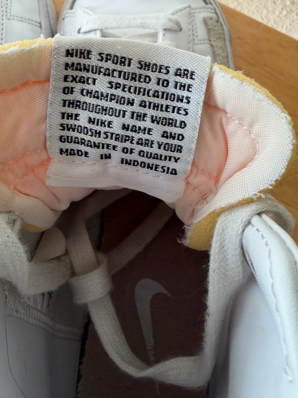 Nike White Tan Athletic Shoes High Top - Picture 3 of 8